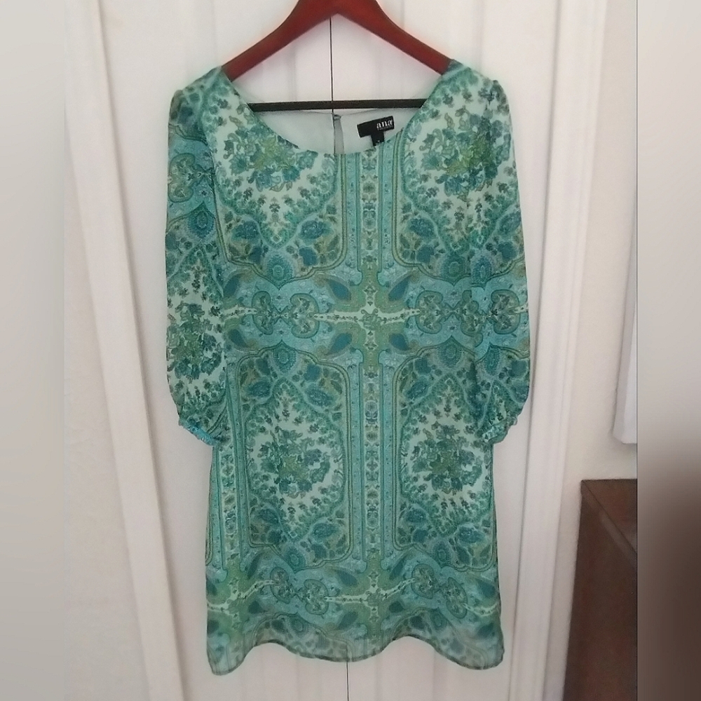 Blue Floral Paisley Dress